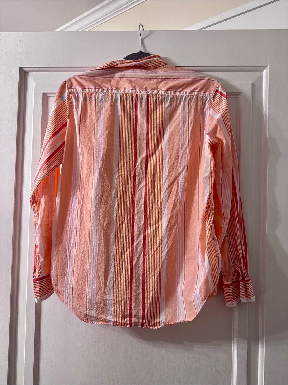 Frank and Eileen Relaxed Pink Multi-Stripe Button-Down Shirt - Picture 5 of 5